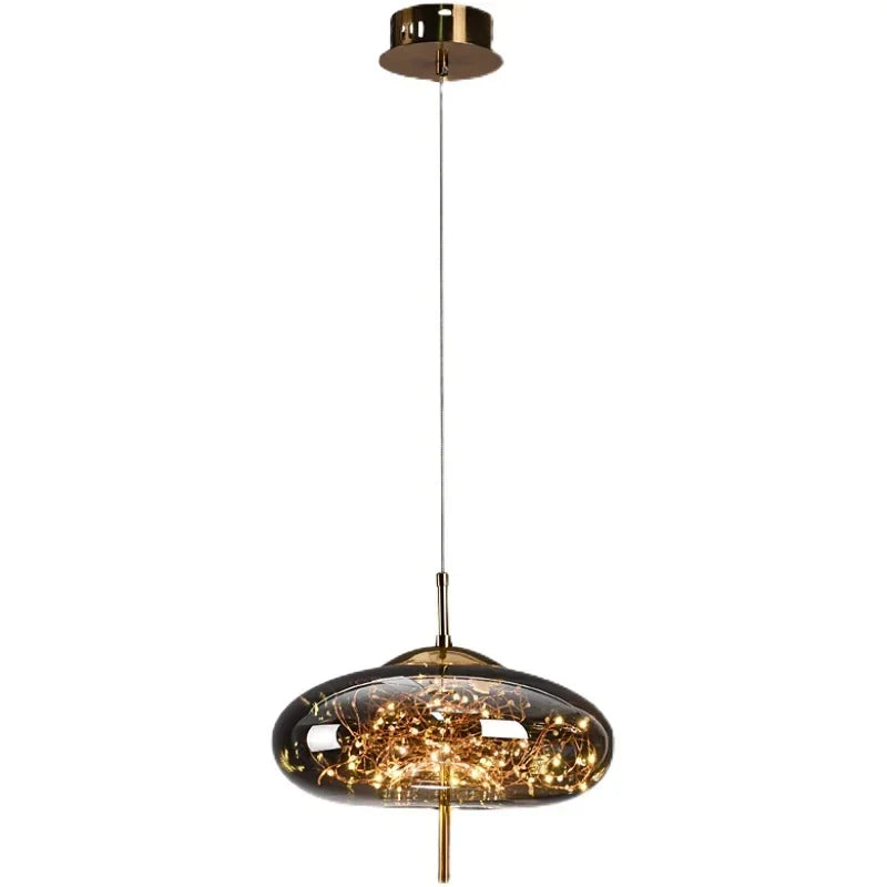 Modern Glass LED Pendant Light – Dimmable Designer Ceiling Light | Elegant Hanging Lamp | Contemporary Home Lighting
