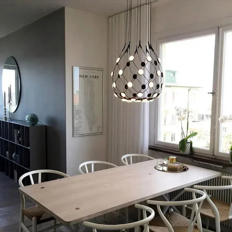 Modern Linear Pendant Light – Minimalist E27 Ceiling Lamp | Contemporary Ambient Lighting | Sleek Interior Statement