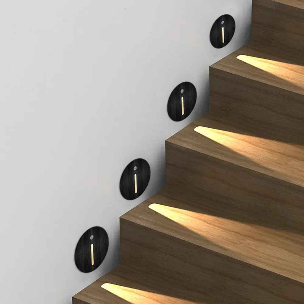 LED Motion Sensor Step Light – Recessed Wall Lamp | Smart Stair & Hallway Lighting | Modern Aluminium Design