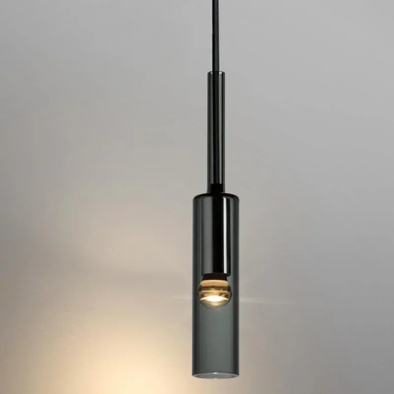 Noir Glass Pendant Light – Contemporary E27 Ceiling Light | Elegant Ambient Illumination | Modern Interior Statement