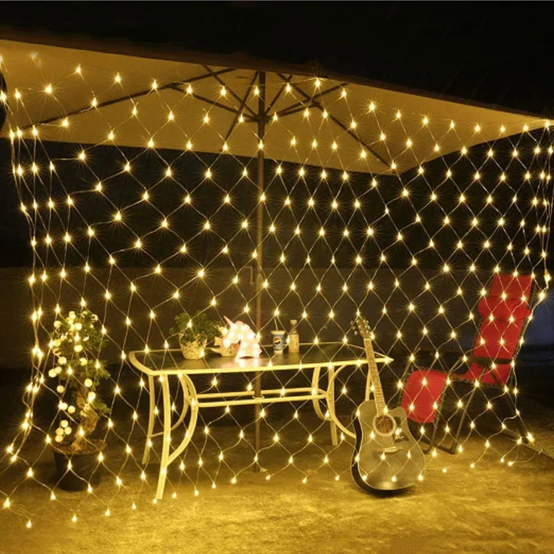LED Net Christmas Lights – 6 x 4M & 3 x 3M Curtain Lighting for Windows, Gardens, Weddings & Festive Decorations
