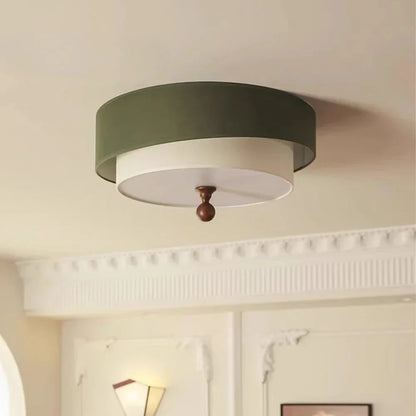 Kaori Ceiling Light – Wabi-Sabi Fabric Flush Lamp | Japanese Minimalist LED Lighting for Calm Interiors