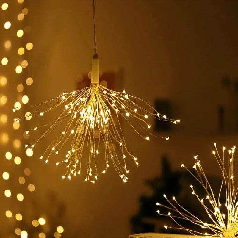SternFeuer LED Firework Christmas Lights – Battery-Powered Fairy Lights for Home, Garden & Festive Decorations