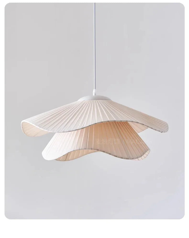 Nordic Linen Pendant Light – Scandinavian Fabric Ceiling Lamp | Soft Ambient Lighting | Japandi Interior Elegance