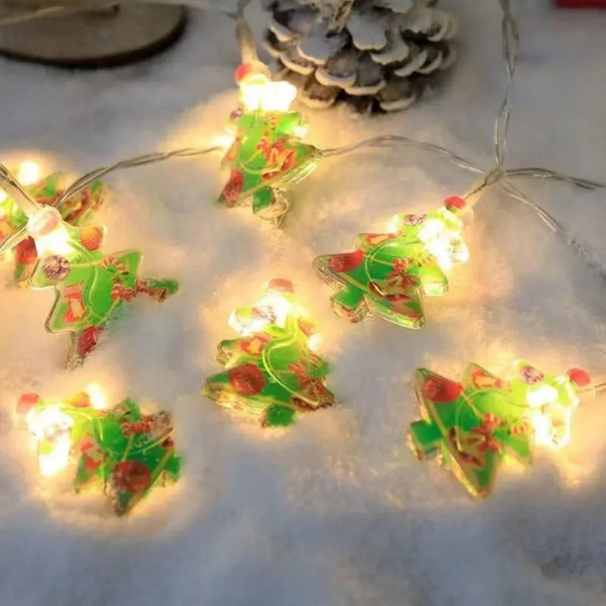 LumiJoy Christmas LED String Lights – Santa, Snowman & Christmas Tree Decorative Fairy Lights