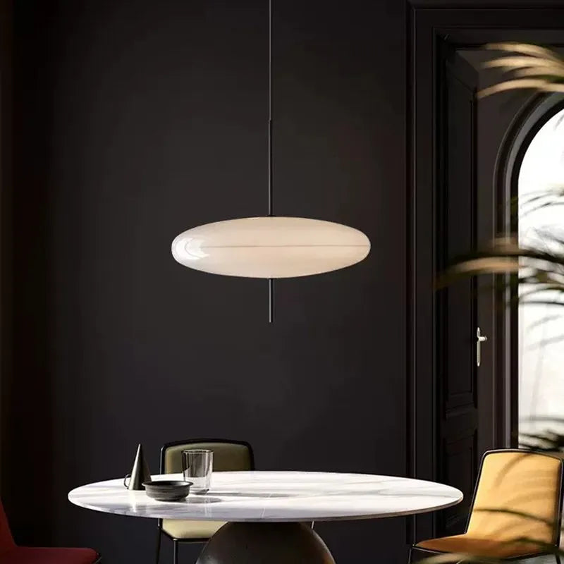 Modern UFO Pendant Light – Minimalist LED Hanging Lamp in Black or White for Living Rooms, Bedrooms, Restaurants & Offices