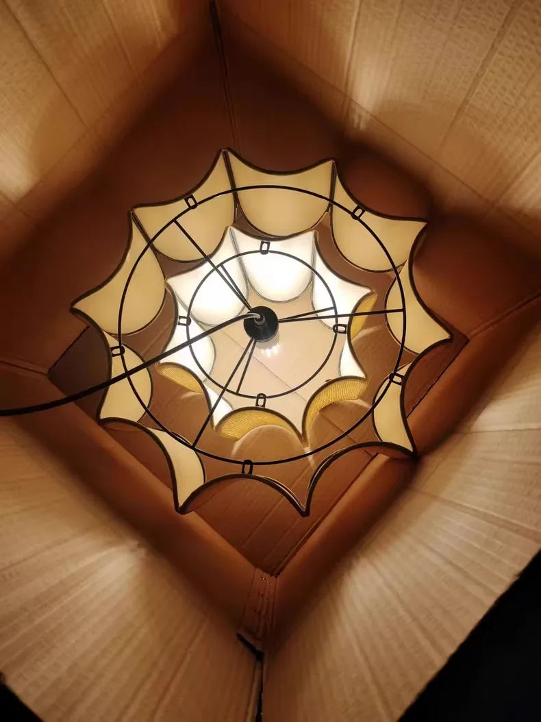Wabi Sabi Rattan Pendant Light – Handwoven Bamboo Ceiling Lamp | Natural Ambient Lighting | Japandi Boho Interior Décor