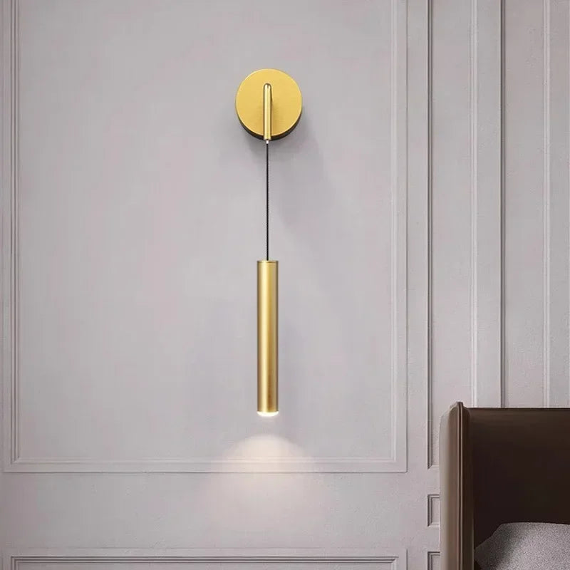 Modern Aluminium LED Wall Light – Minimalist Bedside Reading Sconce | Contemporary Ambient Lighting
