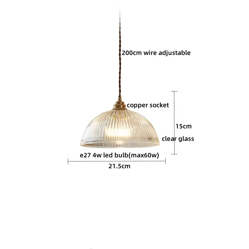Verra Copper Pendant Light – Modern Glass Ceiling Lamp | Contemporary Ambient Lighting | Refined Interior Elegance