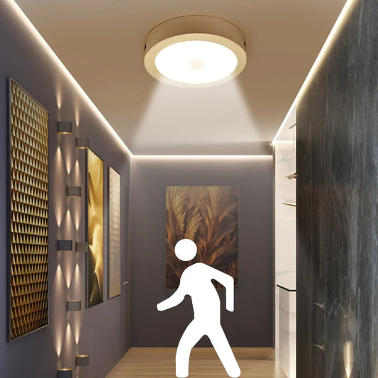 LED Ceiling Light with PIR Motion Sensor – Energy-Efficient Round Ceiling Lamp | Automatic Indoor Lighting | Modern Home Light Fixture