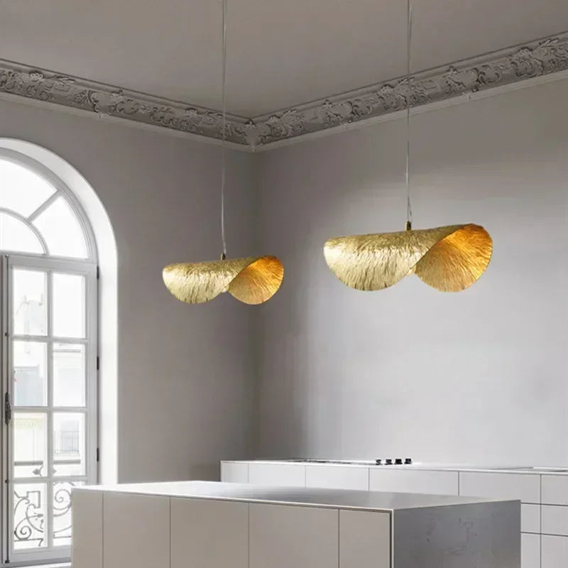 Gold Lotus Pendant Light – Vintage Zen Ceiling Lamp | Luxury Ambient Hanging Lighting