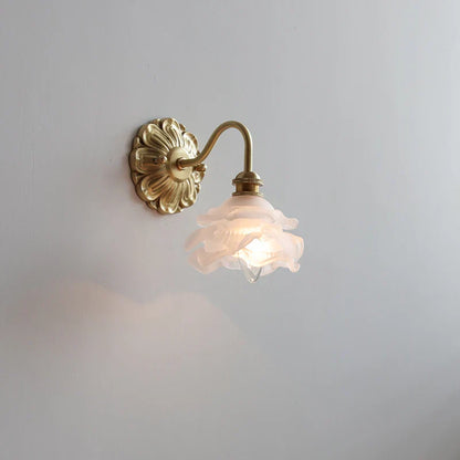Frosted Glass LED Wall Light with Copper Finish – Modern Luxury Wall Sconce | Elegant Ambient Lighting