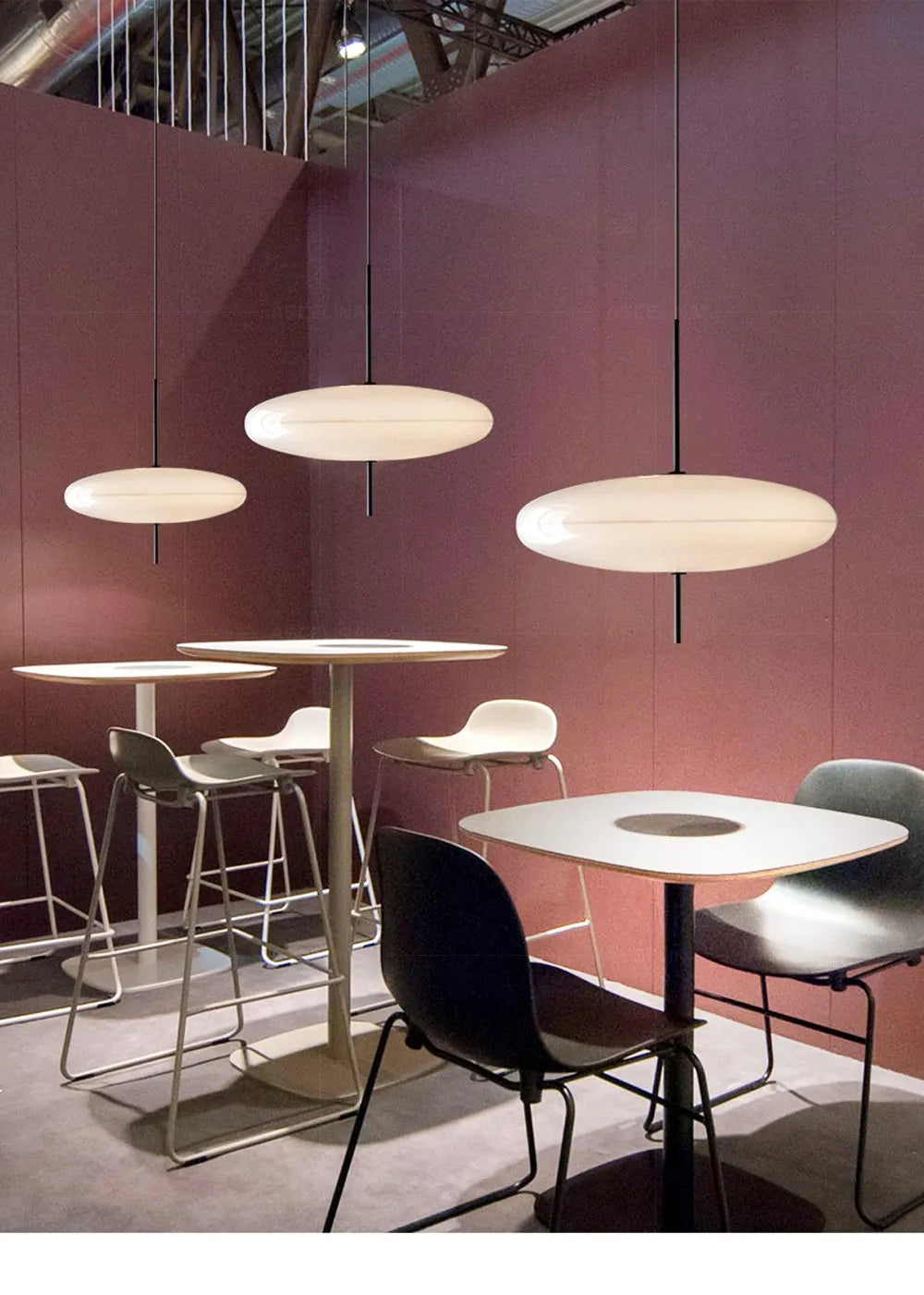 Modern UFO Pendant Light – Minimalist LED Hanging Lamp in Black or White for Living Rooms, Bedrooms, Restaurants & Offices