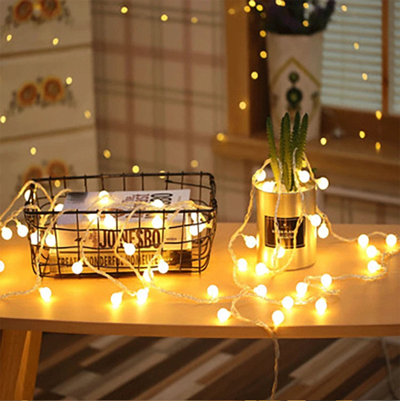 LumiOrb Globe String Lights – 10M LED Fairy Lights | USB & Battery Powered Decorative Lighting