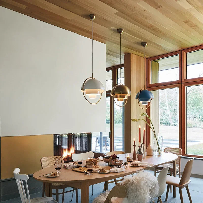 Sculptural Globe LED Pendant Light – Scandinavian Designer Ceiling Lamp | Dimmable Ambient Lighting | Contemporary Statement Chandelier