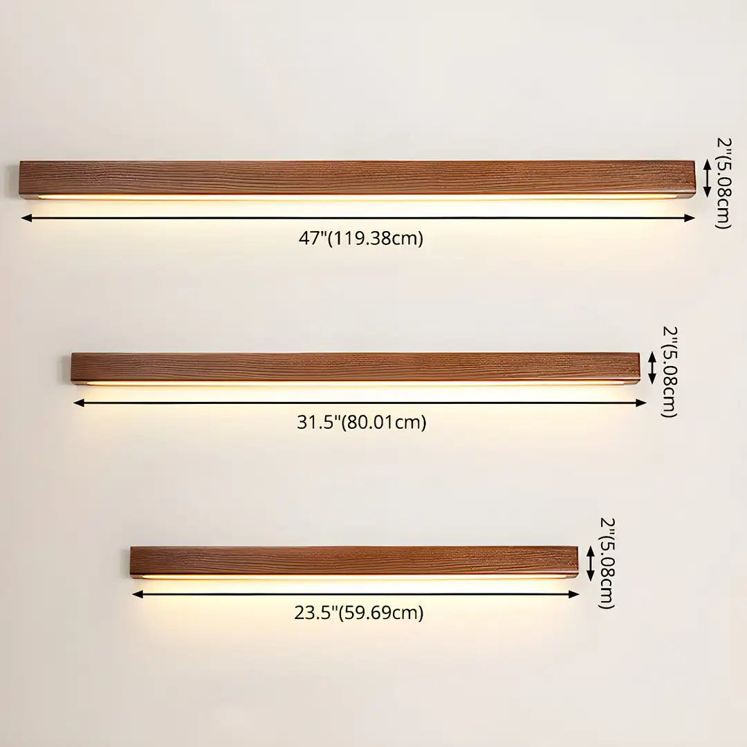 Japanese Wood Wall Light – Minimalist LED Wall Lamp | Up & Down Ambient Lighting | Japandi Interior Feature