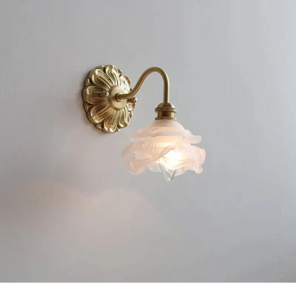 Frosted Glass LED Wall Light with Copper Finish – Modern Luxury Wall Sconce | Elegant Ambient Lighting