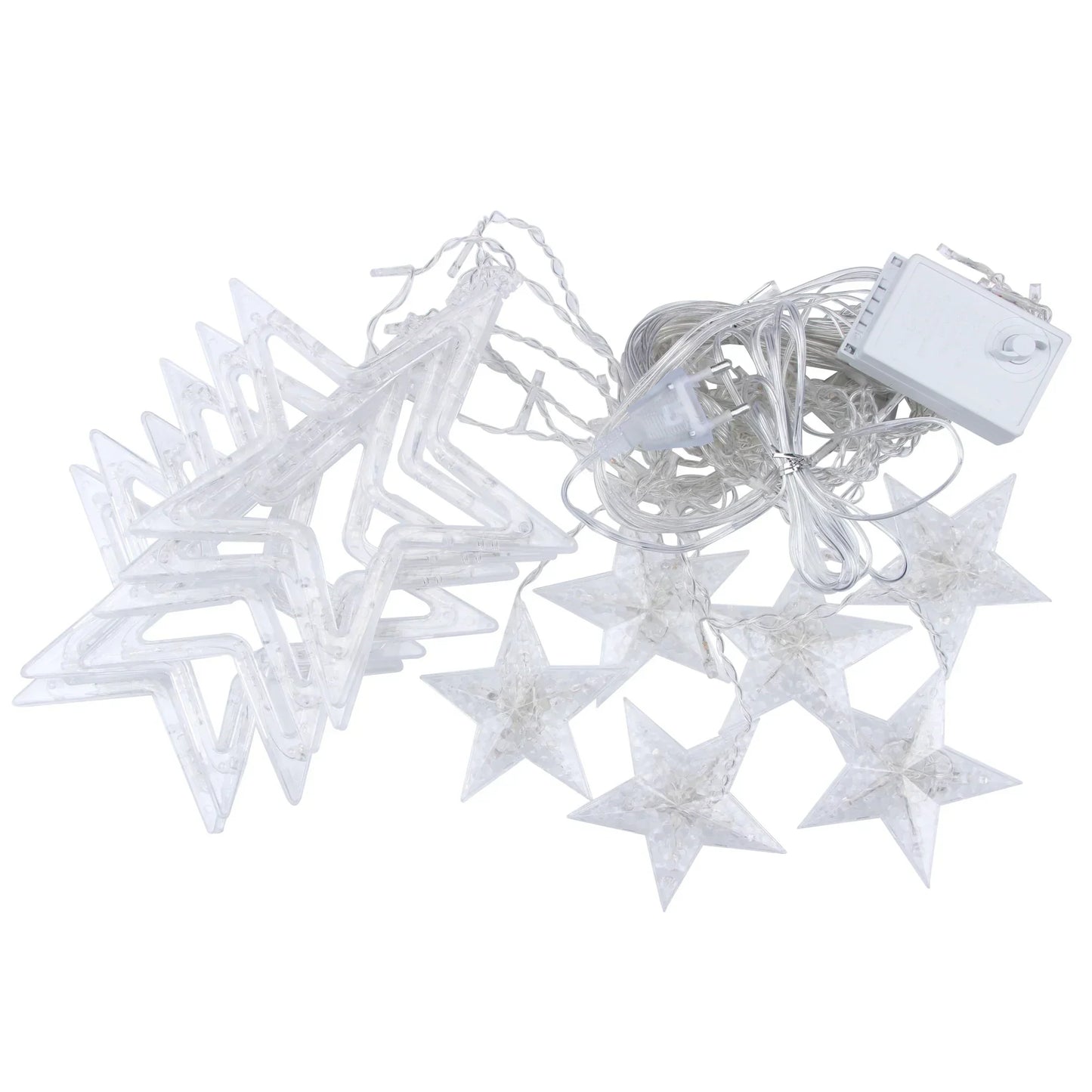 SternGlanz 3.5M LED Star Curtain Lights – 138 LED Christmas Window Lights for Home, Parties & Festive Decorations