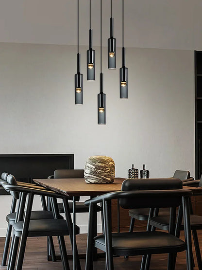 Obsidian Orb Pendant Light – Minimalist Glass Ceiling Lamp | Nordic LED Hanging Light for Contemporary Interiors