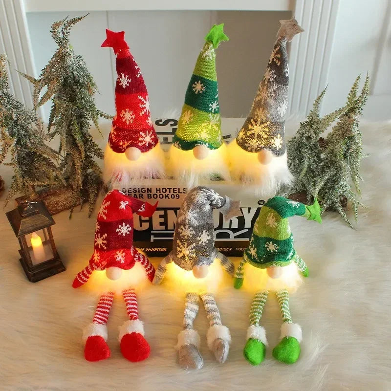 LUMIGNOME LED Christmas Gnome – Illuminated Scandinavian Plush Decoration | Festive Holiday Ornament