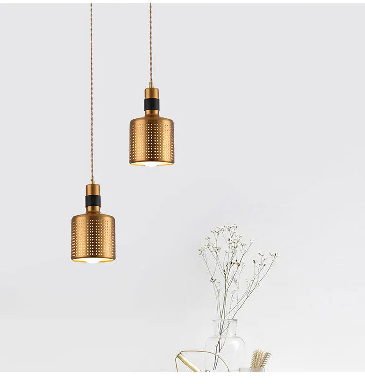 Gold Nordic Pendant Light – Modern LED Hanging Lamp | Scandinavian Luxury Interior Lighting