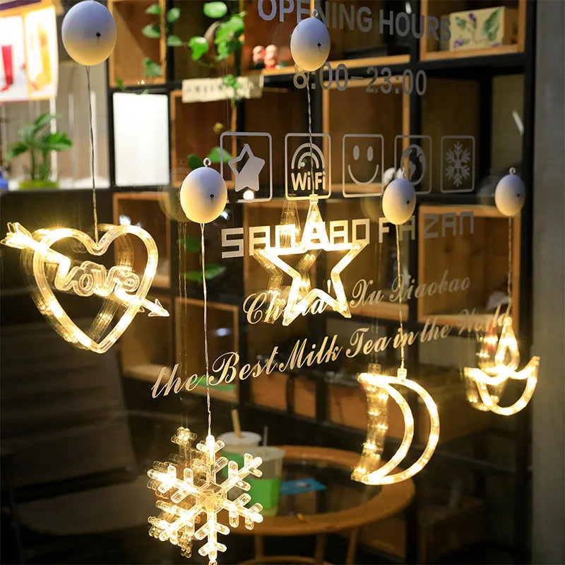 SantaGlow LED Window Light – Santa Claus Suction Cup Decoration | Festive Christmas Window Lamp