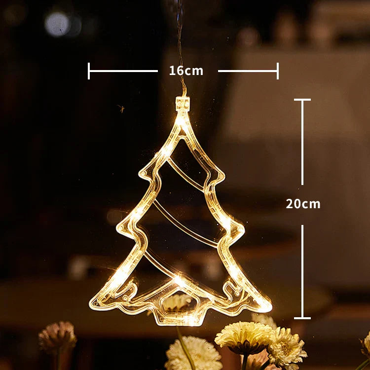 SantaGlow LED Window Light – Santa Claus Suction Cup Decoration | Festive Christmas Window Lamp