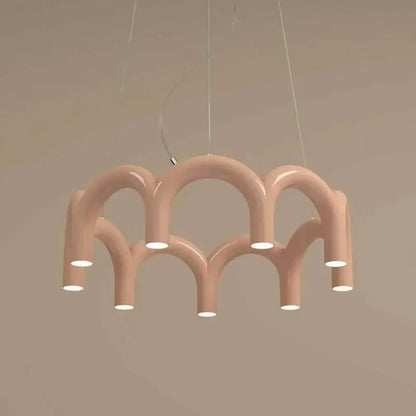 Sculptural U-Shaped LED Ceiling Light – Modern Designer Chandelier | Luxury Architectural Lighting