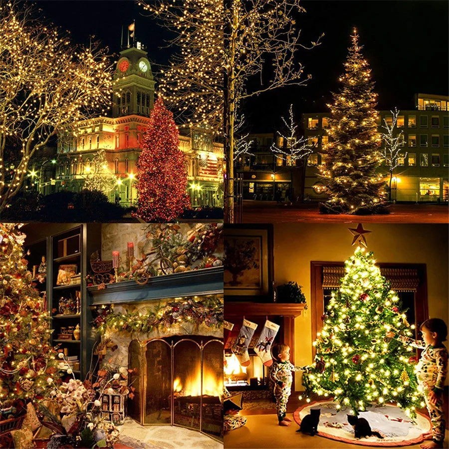 LumiFest LED Christmas String Lights – 10M / 50M / 100M Outdoor Fairy Lights with 8 Lighting Modes