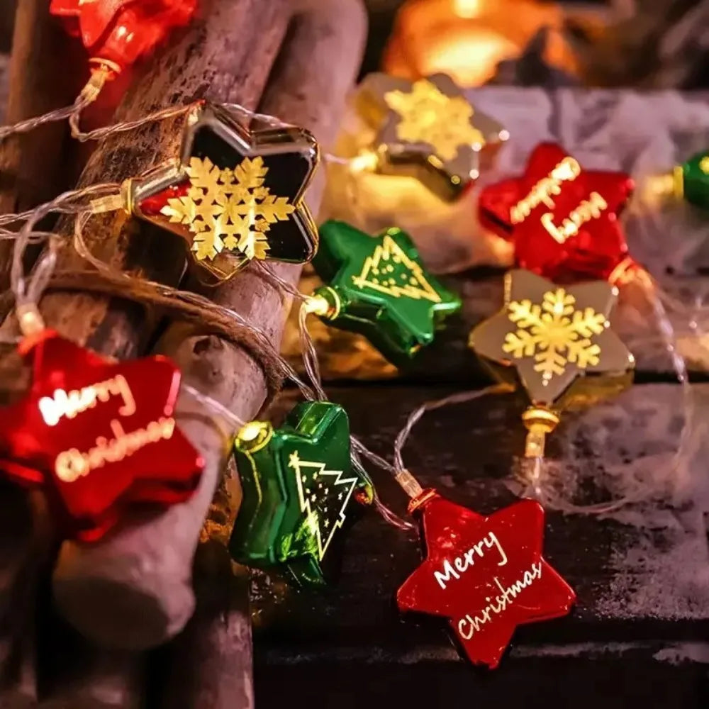 Hollow Globe LED Christmas String Lights – Battery-Powered Decorative Lights for Parties, Bedrooms & Christmas Trees