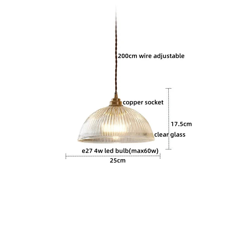 Verra Copper Pendant Light – Modern Glass Ceiling Lamp | Contemporary Ambient Lighting | Refined Interior Elegance