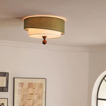 Kaori Ceiling Light – Wabi-Sabi Fabric Flush Lamp | Japanese Minimalist LED Lighting for Calm Interiors