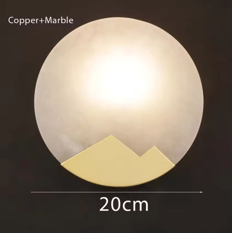 Scandinavian Minimalist Marble Wall Lamp – Refined Luxury with Nordic Simplicity
