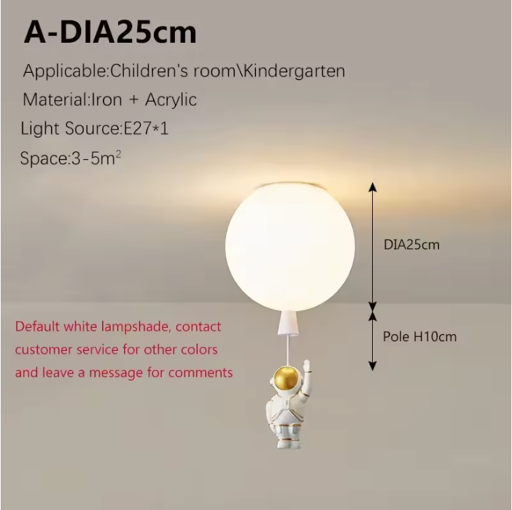 Fateh Astronaut LED Ceiling Light – Modern Moon Inspired Ceiling Lamp | Creative Space-Themed Interior Lighting