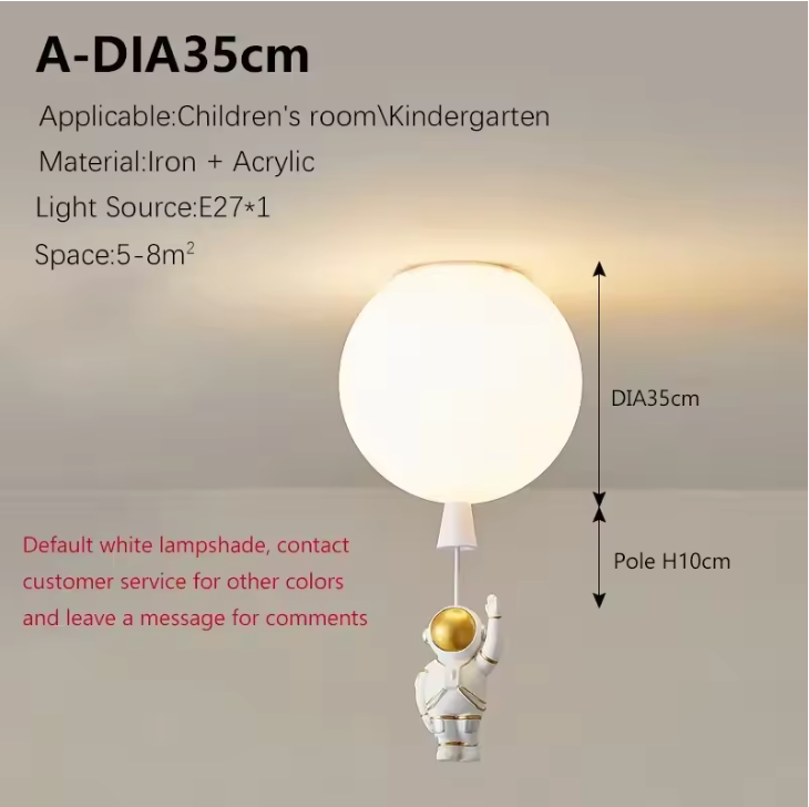 Fateh Astronaut LED Ceiling Light – Modern Moon Inspired Ceiling Lamp | Creative Space-Themed Interior Lighting