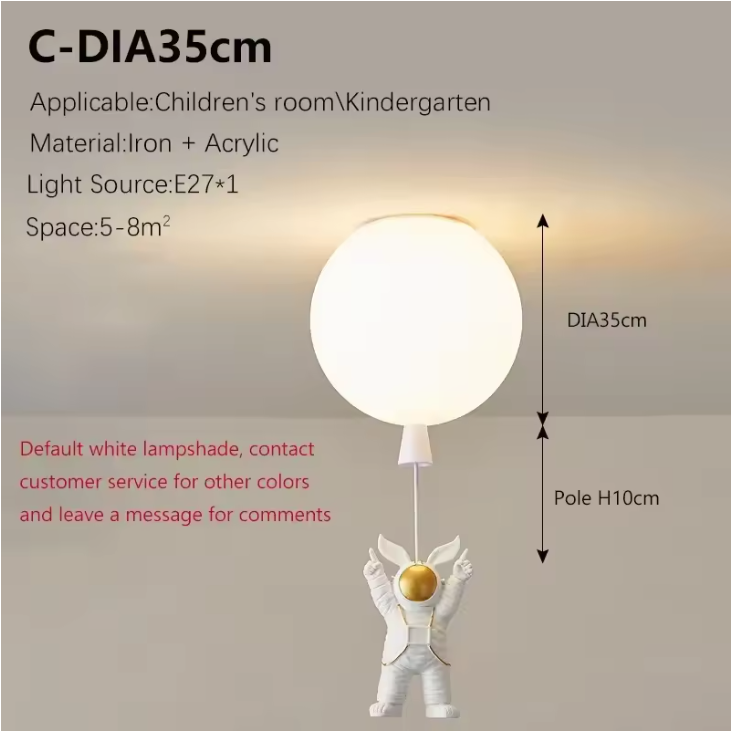 Fateh Astronaut LED Ceiling Light – Modern Moon Inspired Ceiling Lamp | Creative Space-Themed Interior Lighting