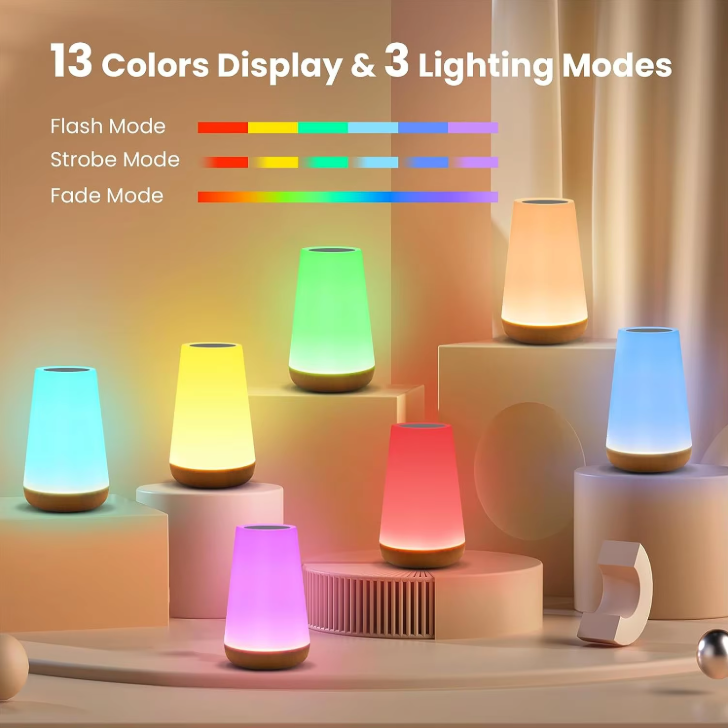 AuraNest Rechargeable Mood Lamp – Portable Touch LED Light | Modern Ambient Lighting