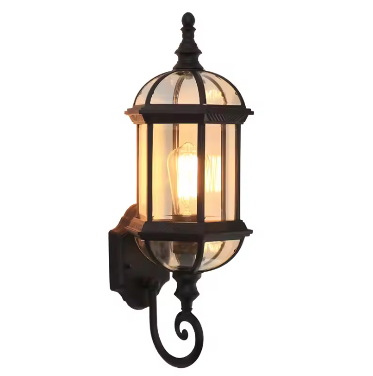 HeritageGlow Outdoor Wall Light – Vintage E27 Exterior Lantern | Waterproof Aluminium & Glass Wall Lamp