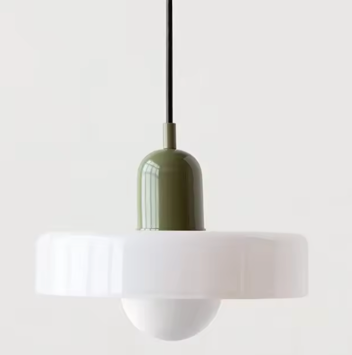 Bauhaus Stained Glass Pendant Light – Modern Artistic Hanging Lamp | Retro Designer Interior Lighting