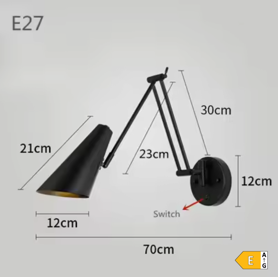 FlexArm LED Wall Light – Adjustable Swing Arm Lamp | Modern Reading Light | Contemporary Interior Lighting