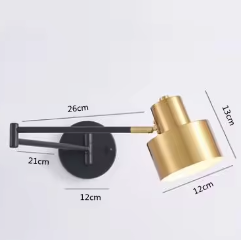 FlexArm LED Wall Light – Adjustable Swing Arm Lamp | Modern Reading Light | Contemporary Interior Lighting