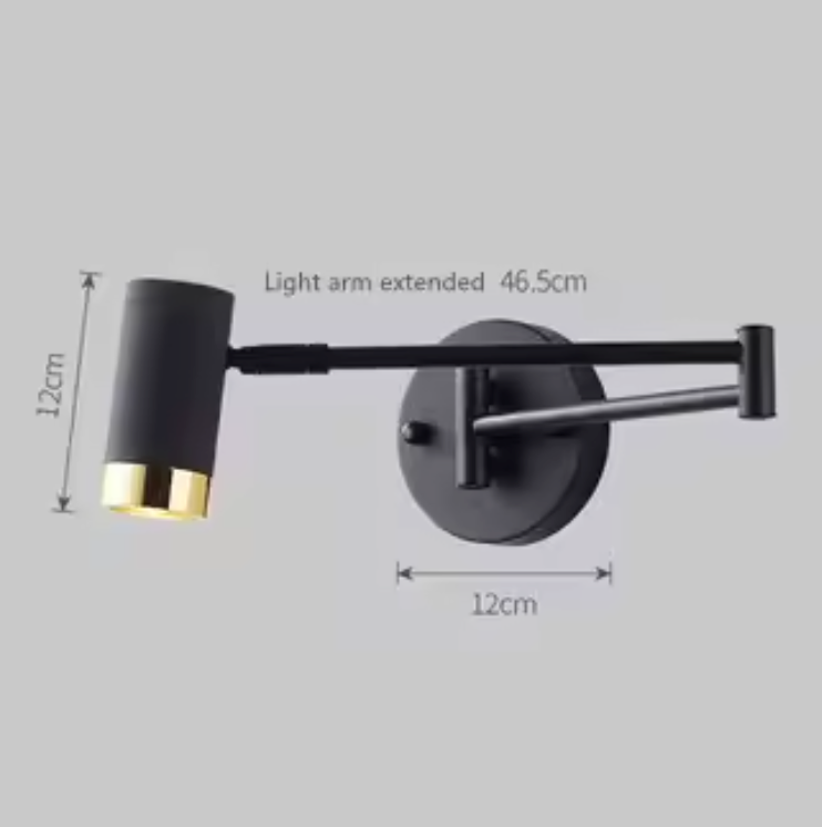 FlexArm LED Wall Light – Adjustable Swing Arm Lamp | Modern Reading Light | Contemporary Interior Lighting