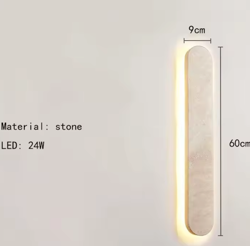 Lumora Stone Wall Light – Natural Stone LED Wall Lamp | Modern Architectural Lighting | Contemporary Interior Elegance
