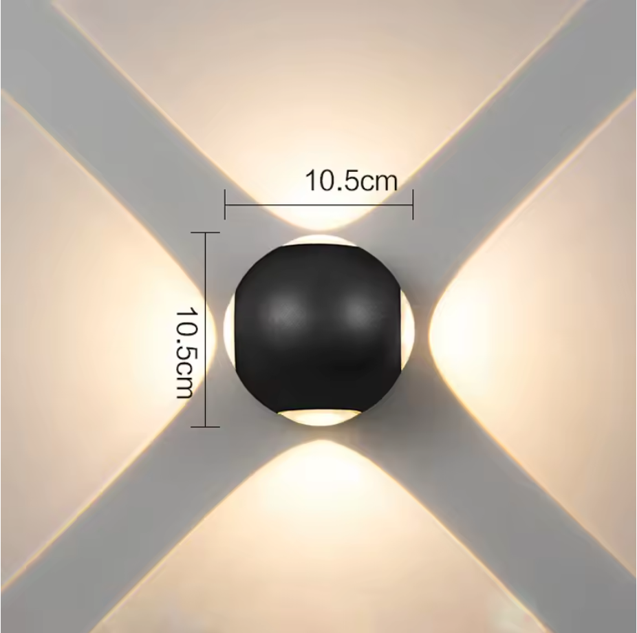 Orion Aluminium Globe Wall Light – Modern Outdoor LED Wall Lamp | IP65 Weatherproof | Contemporary Architectural Lighting