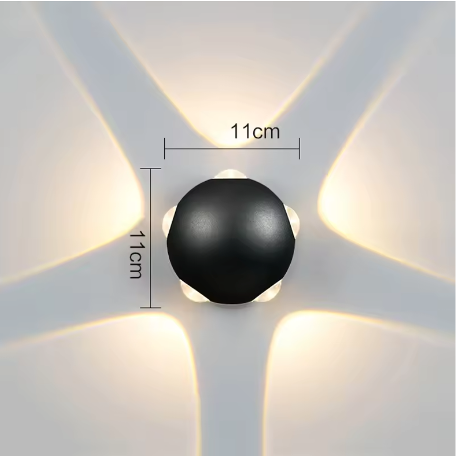 Orion Aluminium Globe Wall Light – Modern Outdoor LED Wall Lamp | IP65 Weatherproof | Contemporary Architectural Lighting