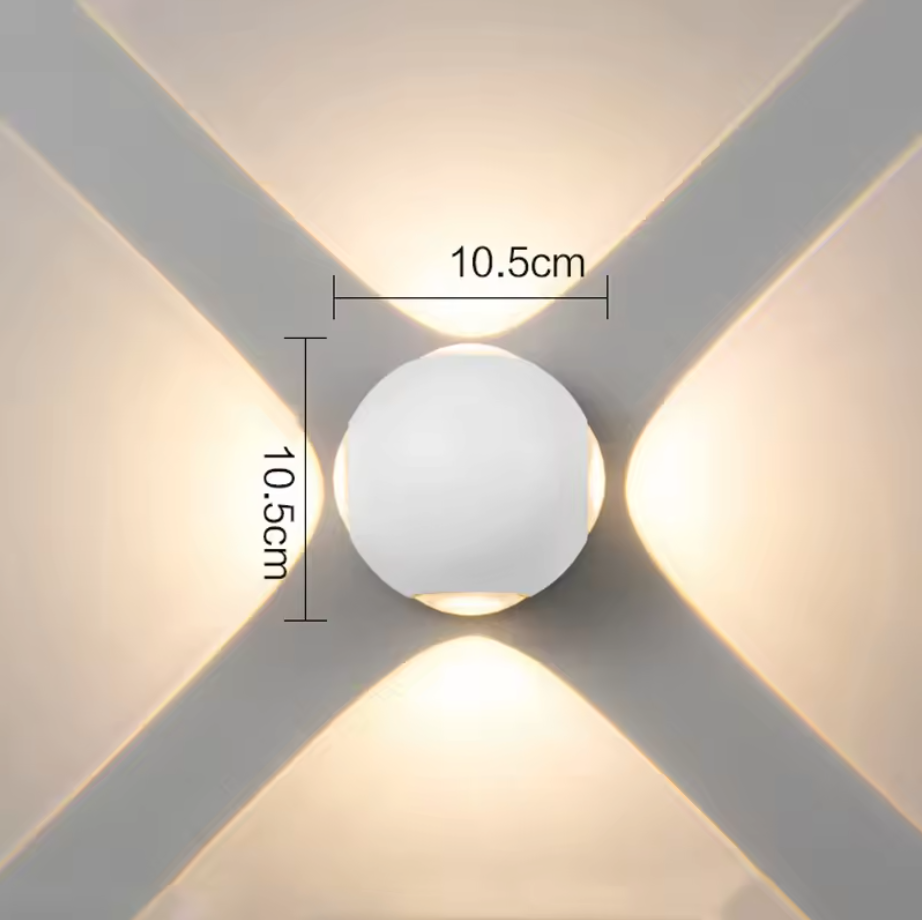 Orion Aluminium Globe Wall Light – Modern Outdoor LED Wall Lamp | IP65 Weatherproof | Contemporary Architectural Lighting