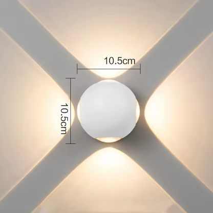 Orion Aluminium Globe Wall Light – Modern Outdoor LED Wall Lamp | IP65 Weatherproof | Contemporary Architectural Lighting