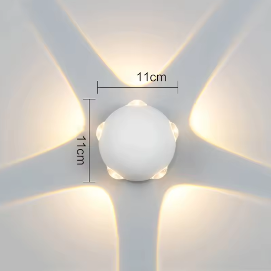 Orion Aluminium Globe Wall Light – Modern Outdoor LED Wall Lamp | IP65 Weatherproof | Contemporary Architectural Lighting