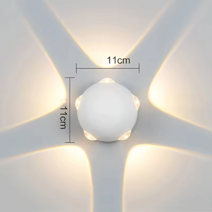 Orion Aluminium Globe Wall Light – Modern Outdoor LED Wall Lamp | IP65 Weatherproof | Contemporary Architectural Lighting