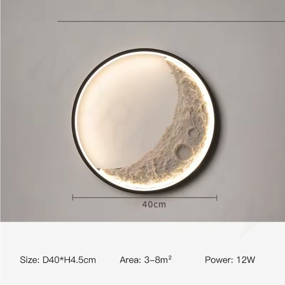 LunaGarden Outdoor Wall Light – Moon-Inspired LED Feature Light | Waterproof Garden Lighting | Contemporary Exterior Déco